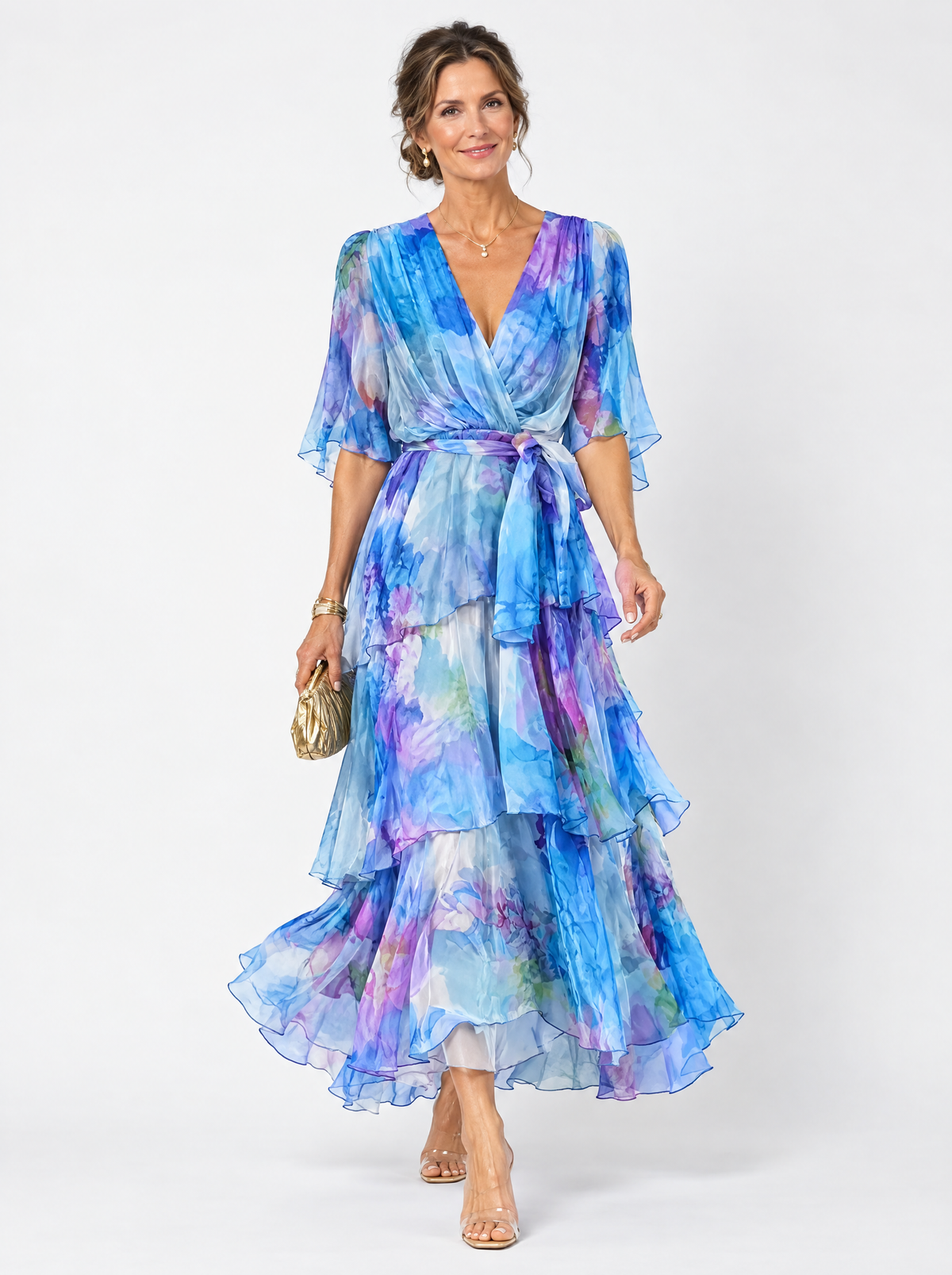 Soleil | Floral Layered Maxi Dress
