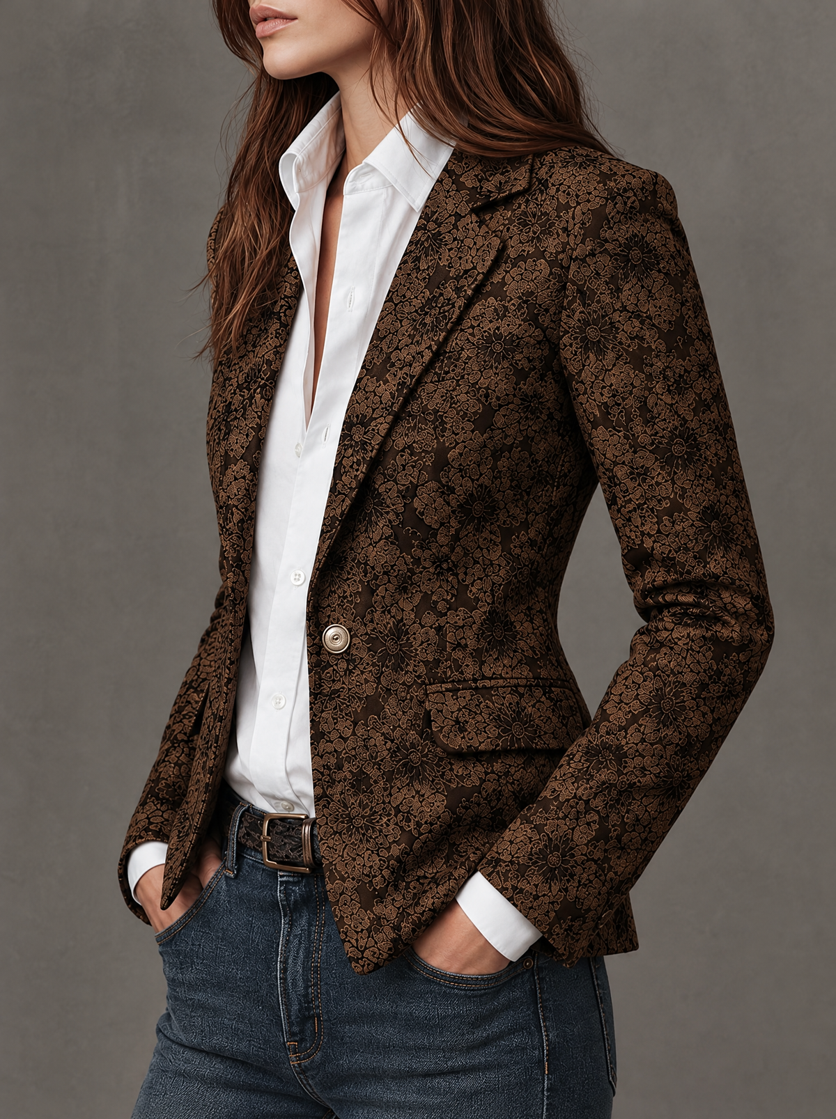 Loretta | Jacquard Fitted Blazer