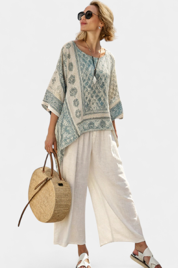 Avery | Printed Wide-Leg Trouser Set
