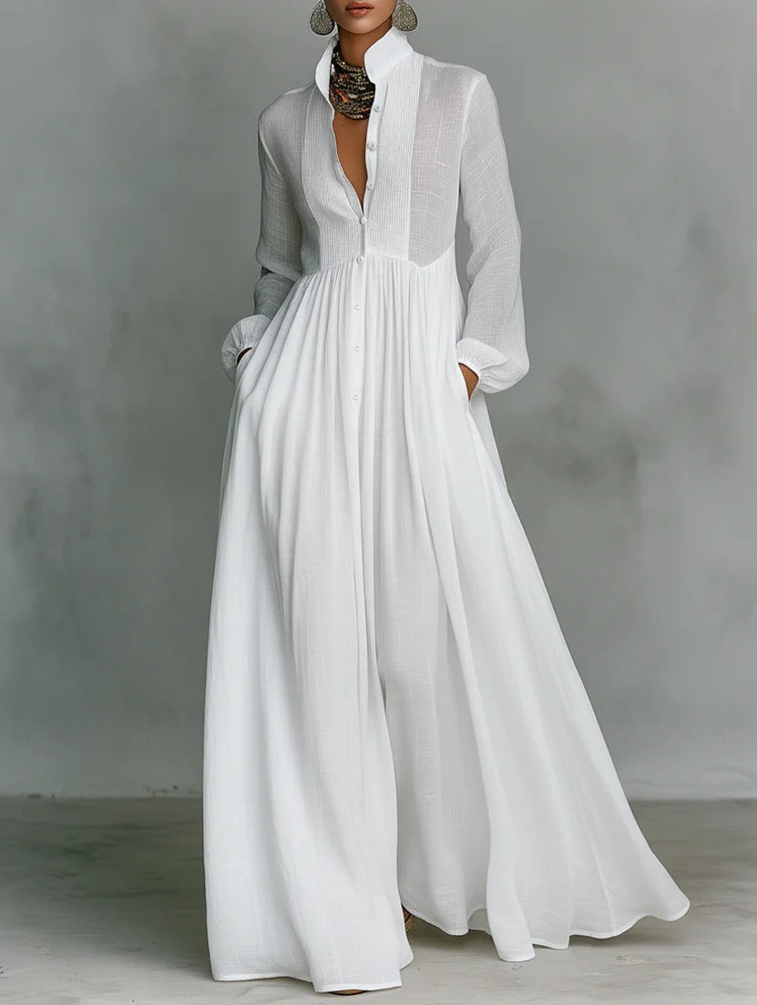Layla | Flowing Button-Front Maxi Dress