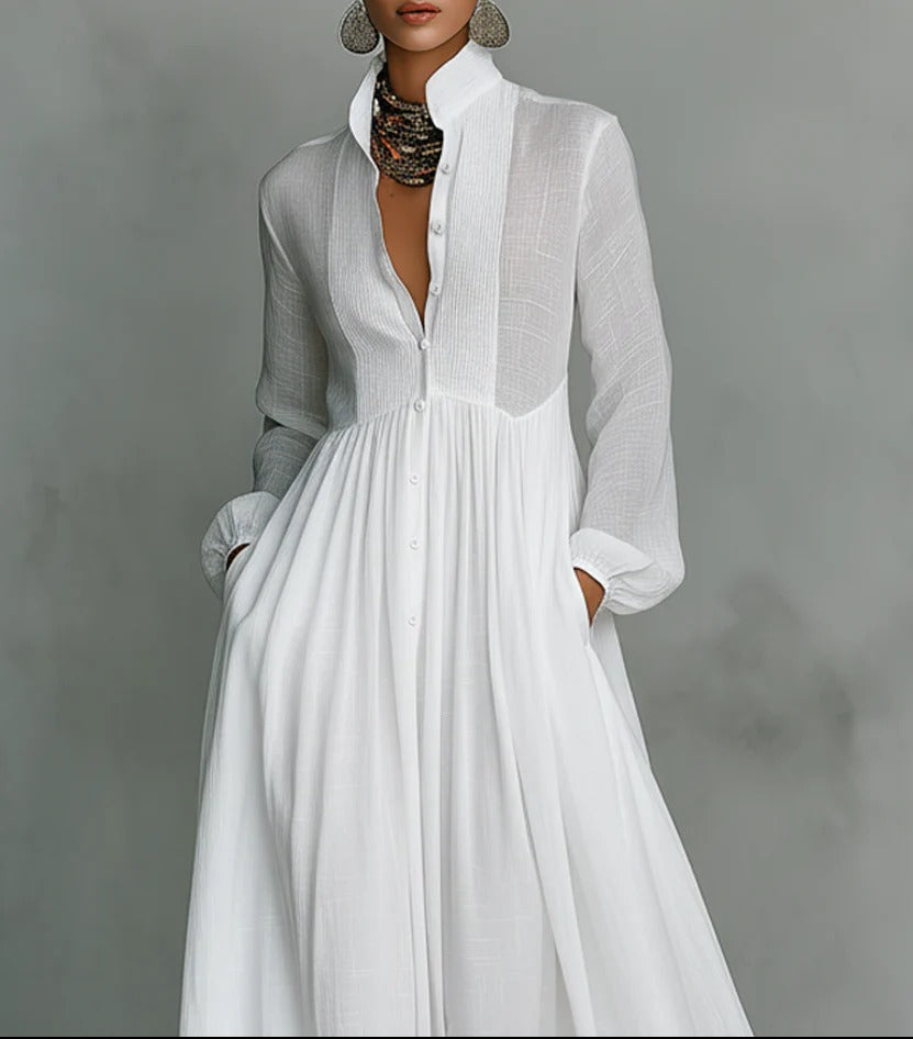 Layla | Flowing Button-Front Maxi Dress