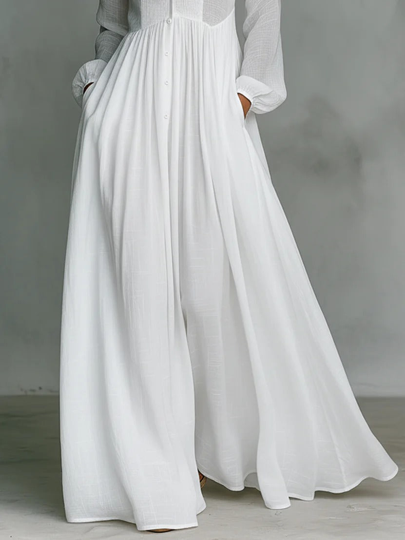 Layla | Flowing Button-Front Maxi Dress