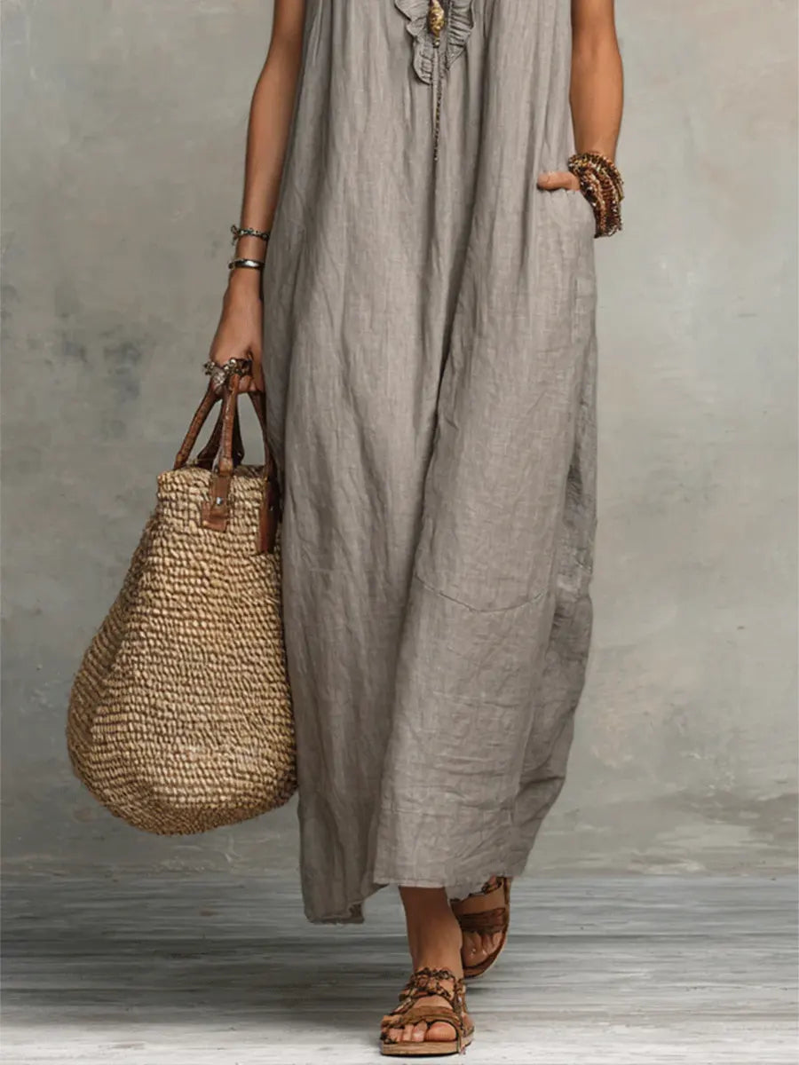 Isabella | Boho Ruffle Maxi Dress