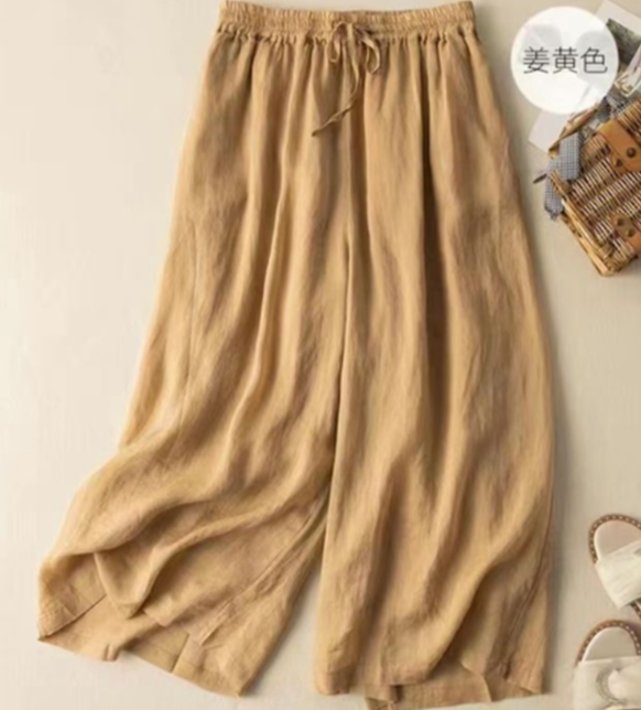 Nicole | Elegant Linen-Blend Straight-Leg Pants