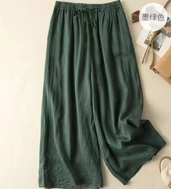 Nicole | Elegant Linen-Blend Straight-Leg Pants